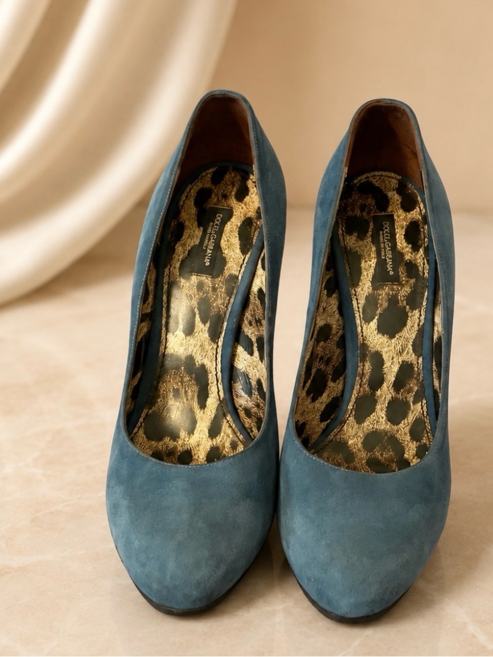 DOLCE & GABBANA Authentic heels pumps blue 39 us 9 - Picture 4 of 10